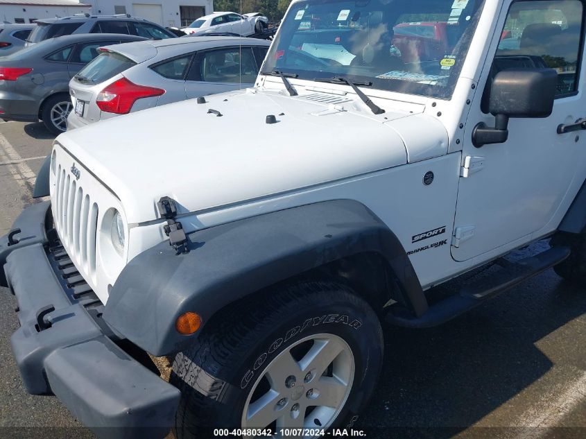 2018 Jeep Wrangler Jk Sport S 4X4 VIN: 1C4GJWAG8JL928410 Lot: 40480342