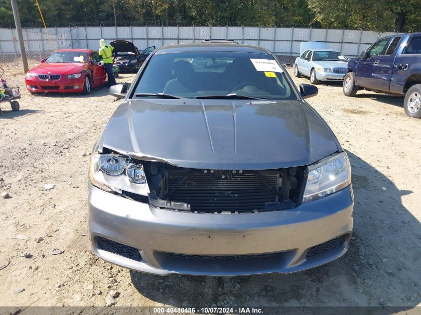 2013 Dodge Avenger Se VIN: 1C3CDZABXDN653521 Lot: 40480486