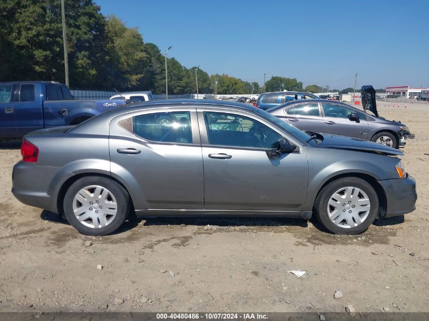 2013 Dodge Avenger Se VIN: 1C3CDZABXDN653521 Lot: 40480486