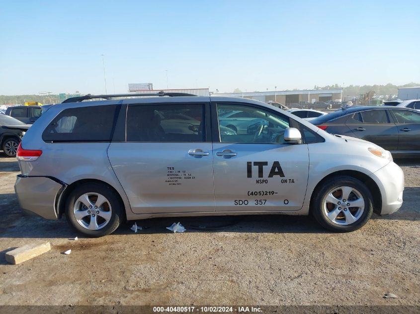 5TDKK3DC6CS242737 2012 Toyota Sienna Le V6 8 Passenger