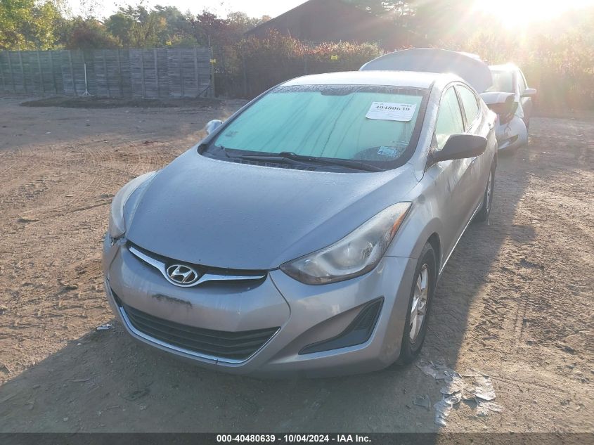 VIN KMHDH4AE8EU157492 2014 Hyundai Elantra, SE no.2