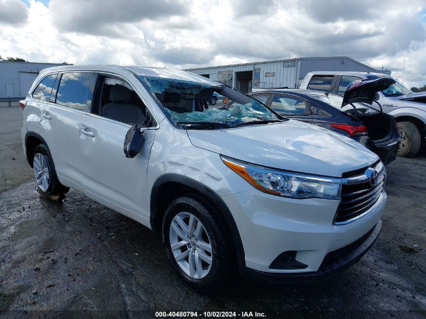 5TDZARFH1FS013612 2015 TOYOTA HIGHLANDER