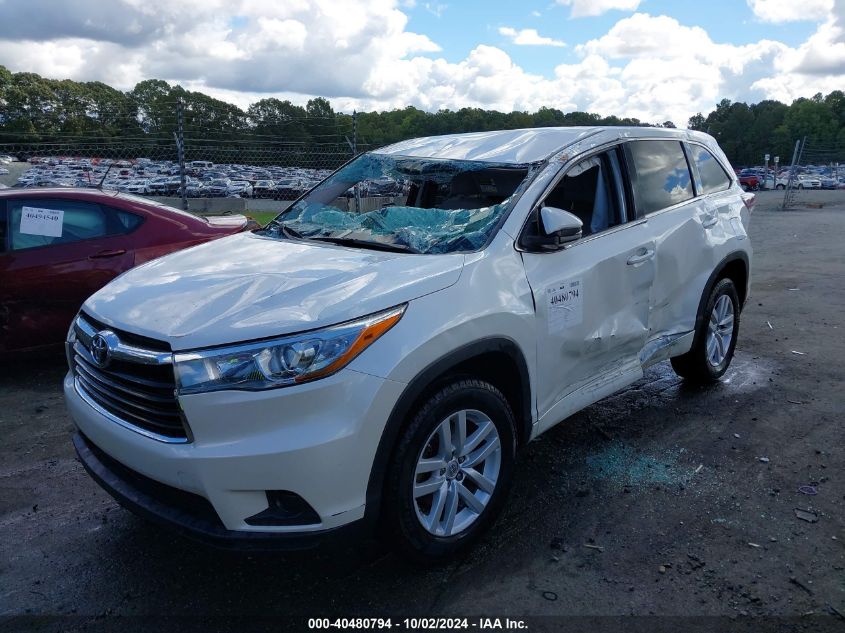 5TDZARFH1FS013612 2015 TOYOTA HIGHLANDER - Image 2