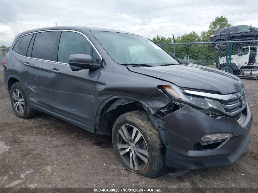 2017 Honda Pilot Ex-L VIN: 5FNYF6H55HB052659 Lot: 40480828