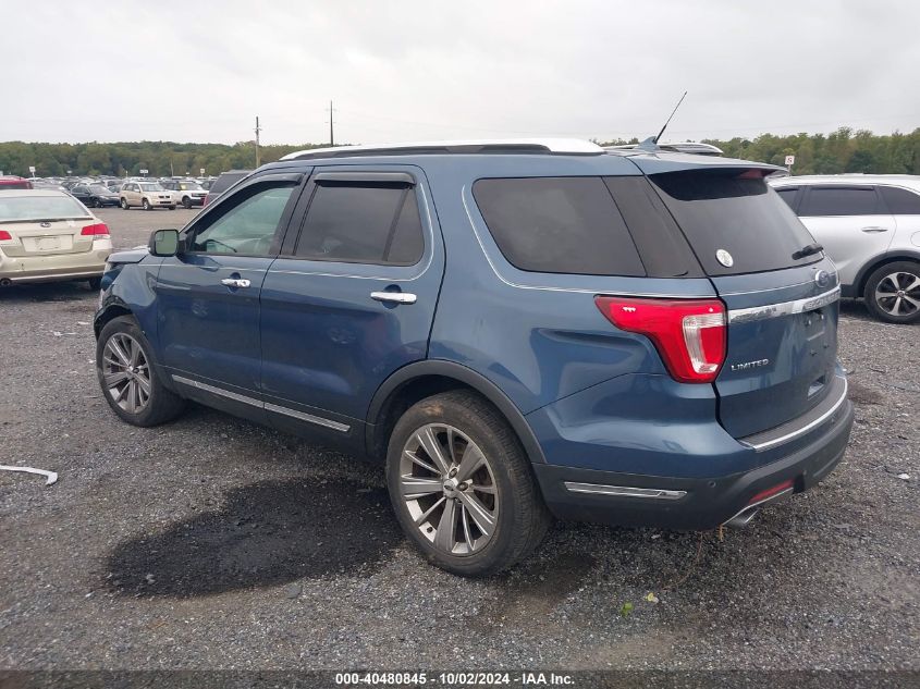 2018 Ford Explorer Limited VIN: 1FM5K8F80JGA57489 Lot: 40480845