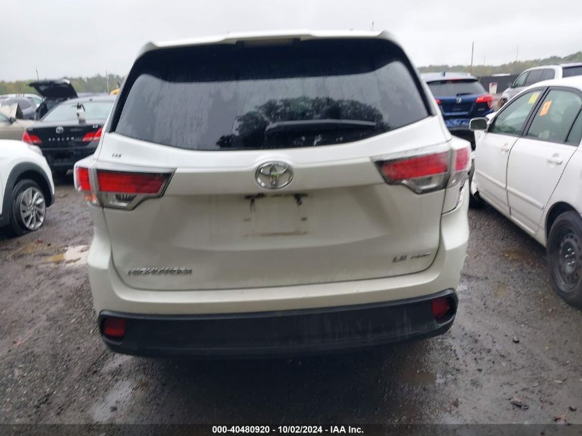 2014 Toyota Highlander Le V6 VIN: 5TDBKRFH0ES057484 Lot: 40480920