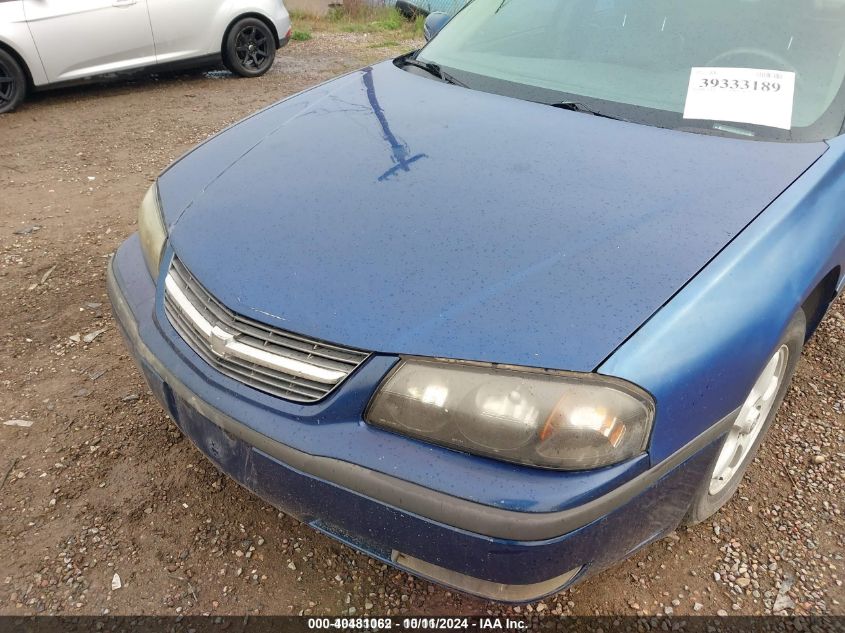 2003 Chevrolet Impala Ls VIN: 2G1WH52KX39428031 Lot: 40481062