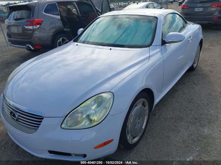 2002 Lexus Sc 430 VIN: JTHFN48Y020028167 Lot: 40481250