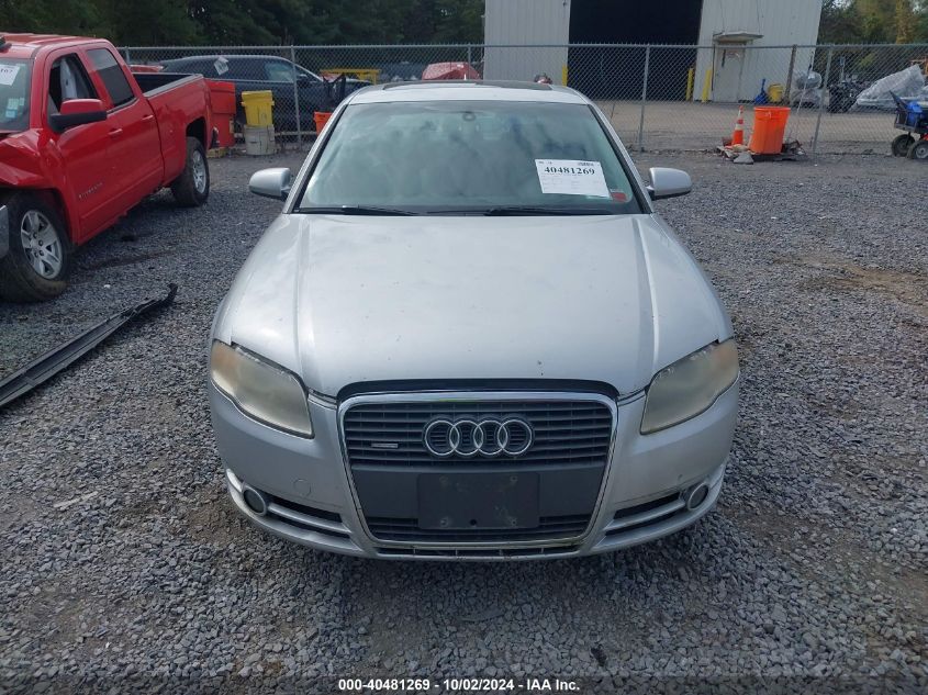 2007 Audi A4 2.0T VIN: WAUDF78E77A115012 Lot: 40481269