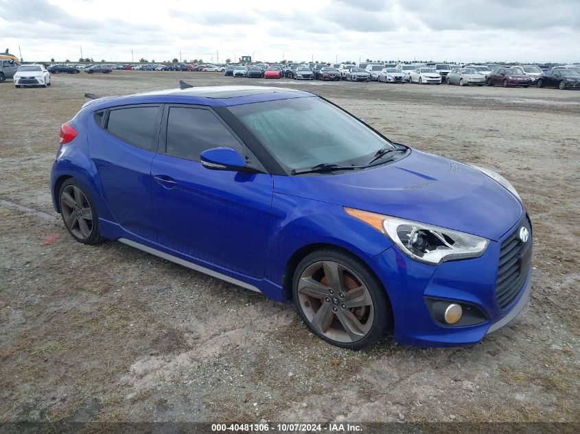 2014 HYUNDAI VELOSTER TURBO W/BLACK - KMHTC6AE9EU211453