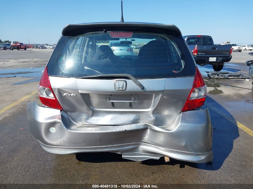 2007 Honda Fit Sport VIN: JHMGD386X7S002106 Lot: 40481318