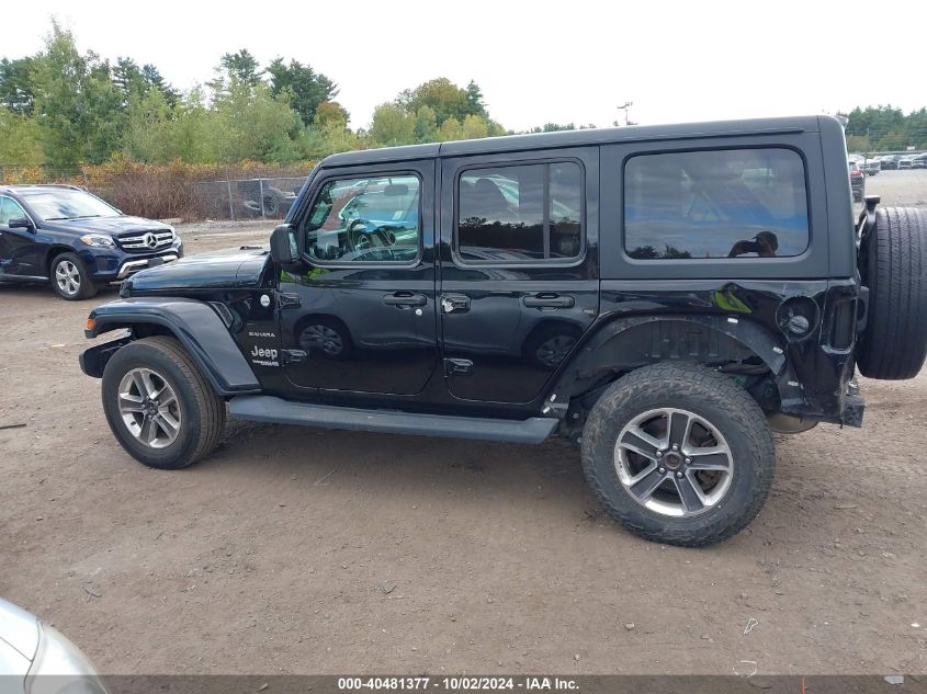 2019 Jeep Wrangler Unlimited Sahara 4X4 VIN: 1C4HJXEN8KW593054 Lot: 40481377