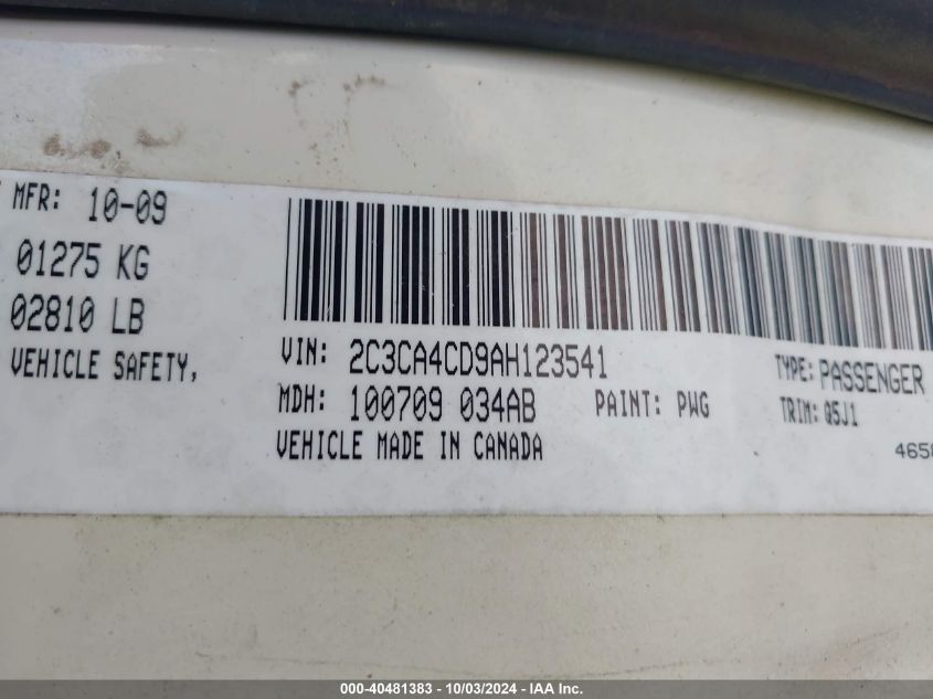 2C3CA4CD9AH123541 2010 Chrysler 300 Touring