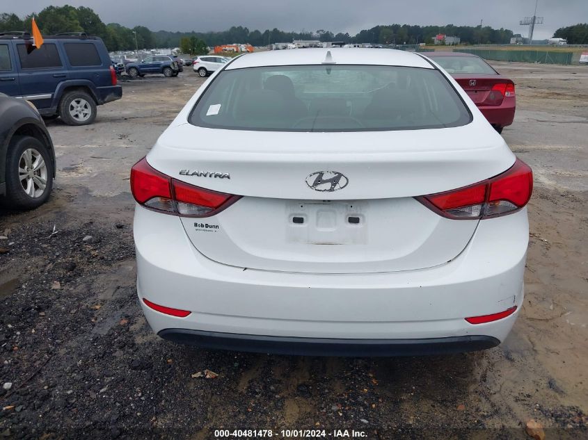 2015 Hyundai Elantra Se VIN: 5NPDH4AE1FH574985 Lot: 40481478