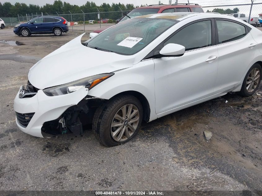 2015 Hyundai Elantra Se VIN: 5NPDH4AE1FH574985 Lot: 40481478