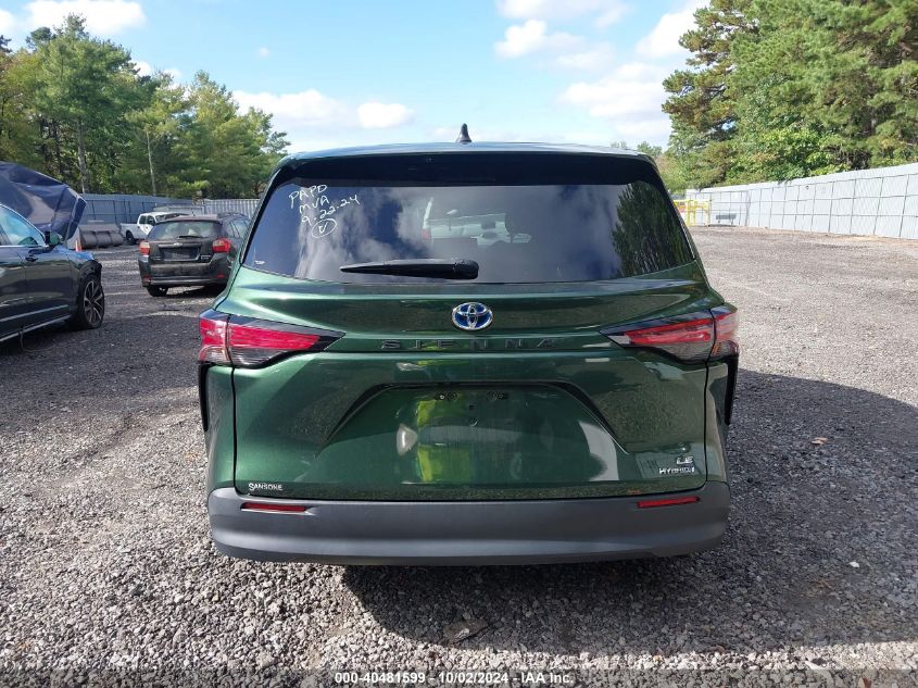 2021 Toyota Sienna Le VIN: 5TDKRKEC9MS016505 Lot: 40481599