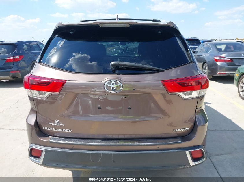 2017 Toyota Highlander Limited Platinum VIN: 5TDYZRFH2HS211400 Lot: 40481912