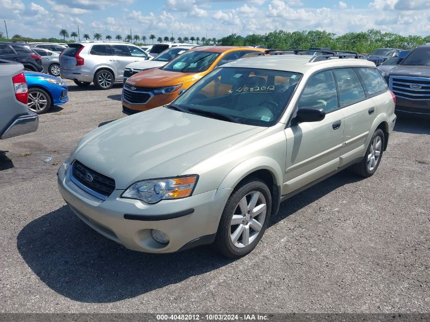 2007 Subaru Outback 2.5I VIN: 4S4BP61C377332656 Lot: 40482012