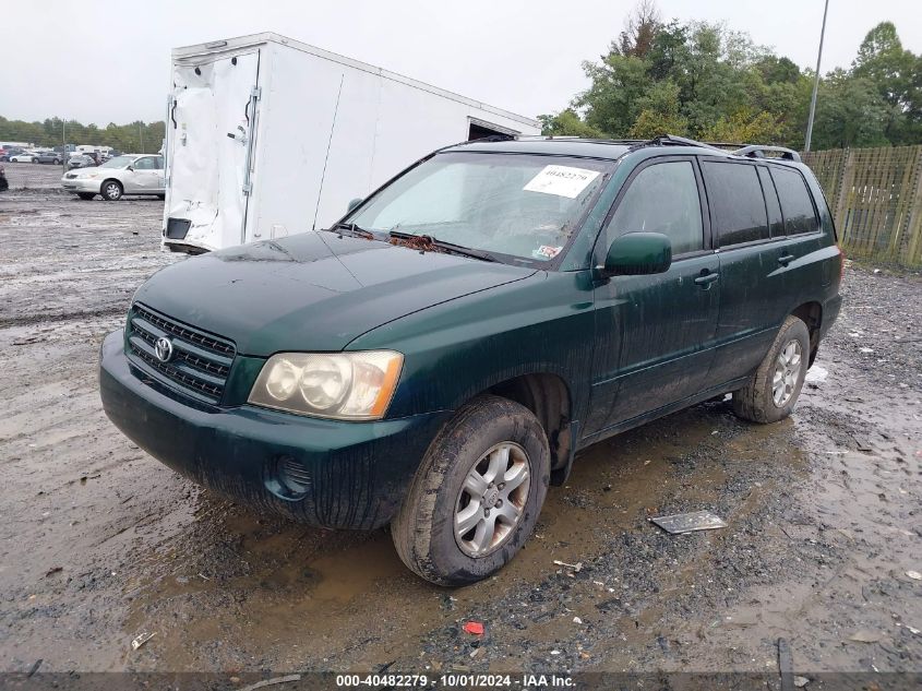 JTEHF21A210011602 2001 Toyota Highlander V6 (A4)