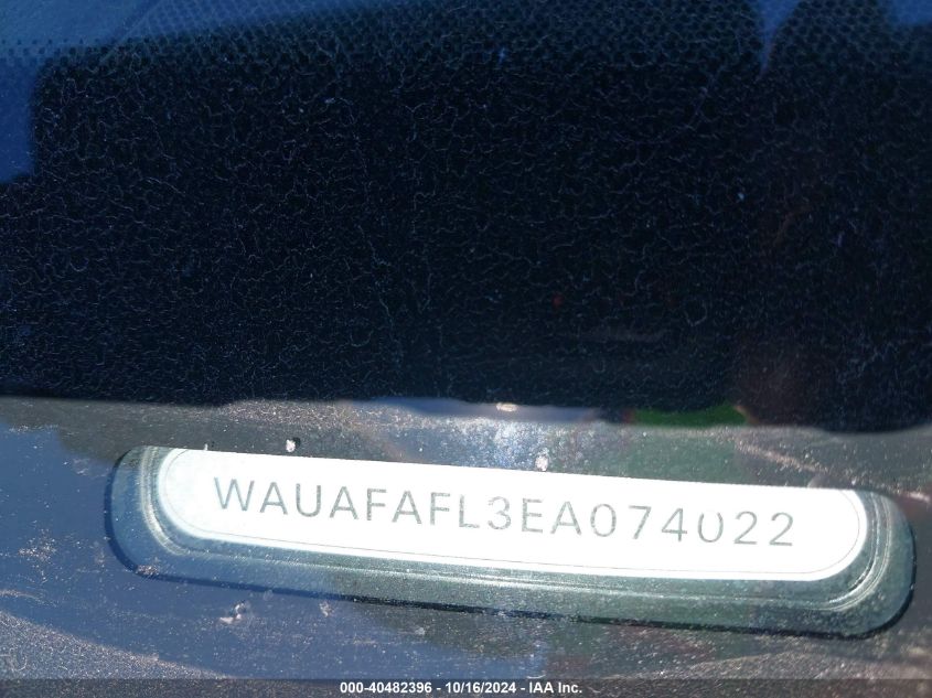 2014 Audi A4 2.0T Premium VIN: WAUAFAFL3EA074022 Lot: 40482396