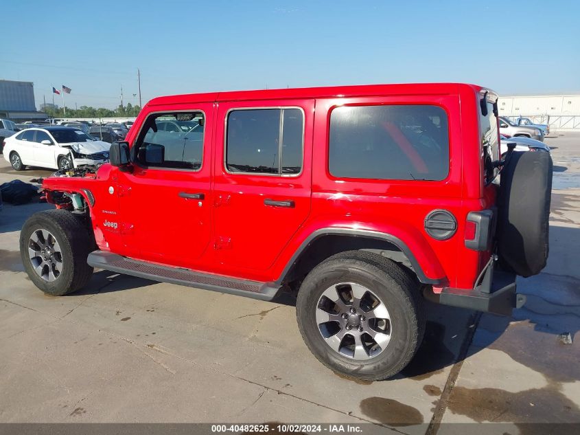 2018 Jeep Wrangler Unlimited Sahara 4X4 VIN: 1C4HJXEG9JW206480 Lot: 40482625