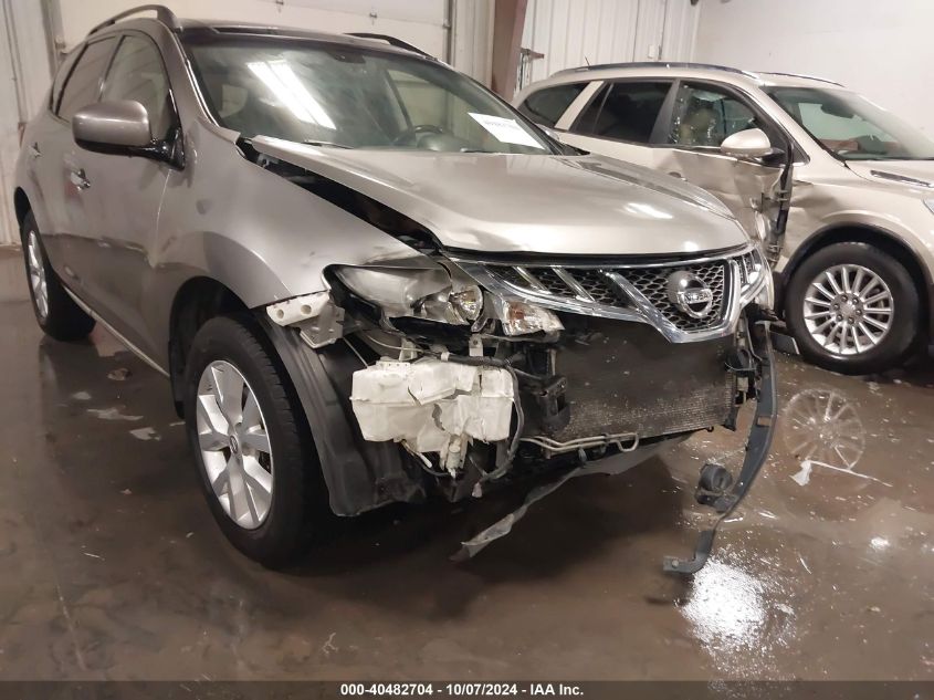 2011 Nissan Murano Sl VIN: JN8AZ1MW0BW154825 Lot: 40482704