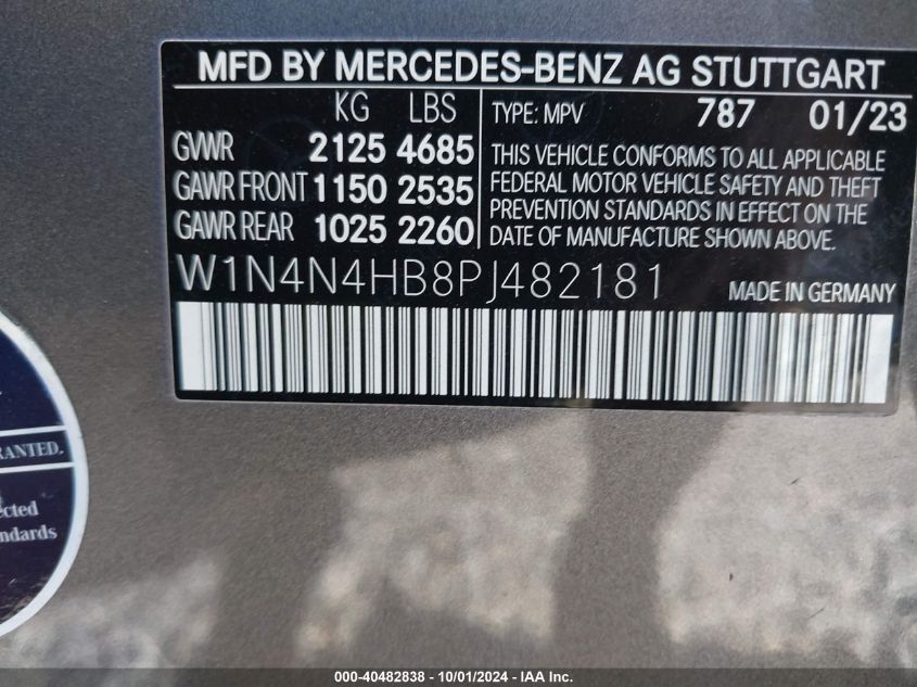 2023 Mercedes-Benz Gla 250 4Matic VIN: W1N4N4HB8PJ482181 Lot: 40482838