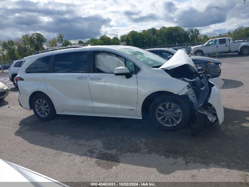 2021 Toyota Sienna Xle VIN: 5TDYSKFC7MS020873 Lot: 40483053