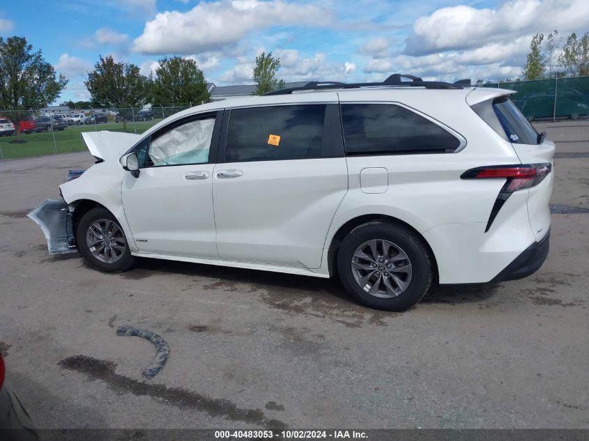 2021 Toyota Sienna Xle VIN: 5TDYSKFC7MS020873 Lot: 40483053