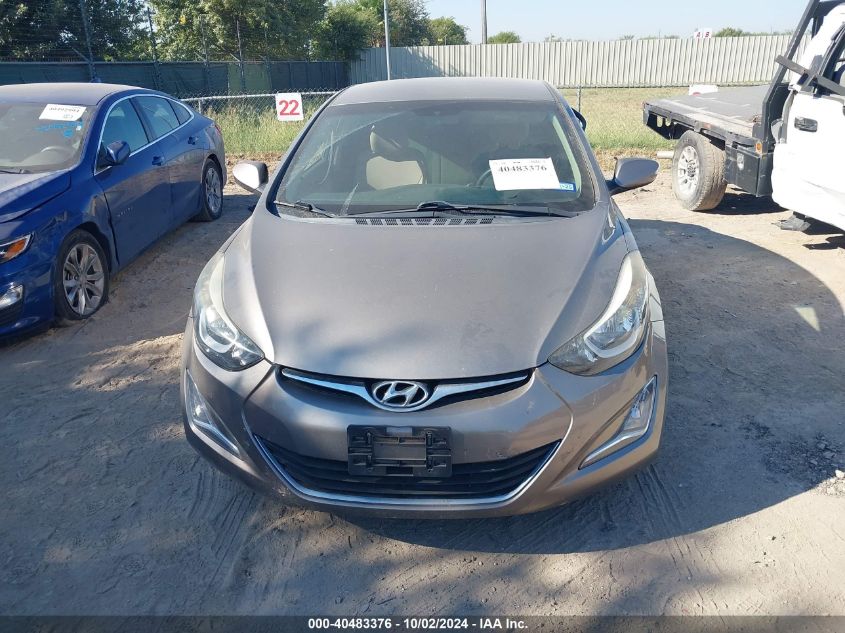 2016 Hyundai Elantra Se VIN: 5NPDH4AE4GH762594 Lot: 40483376