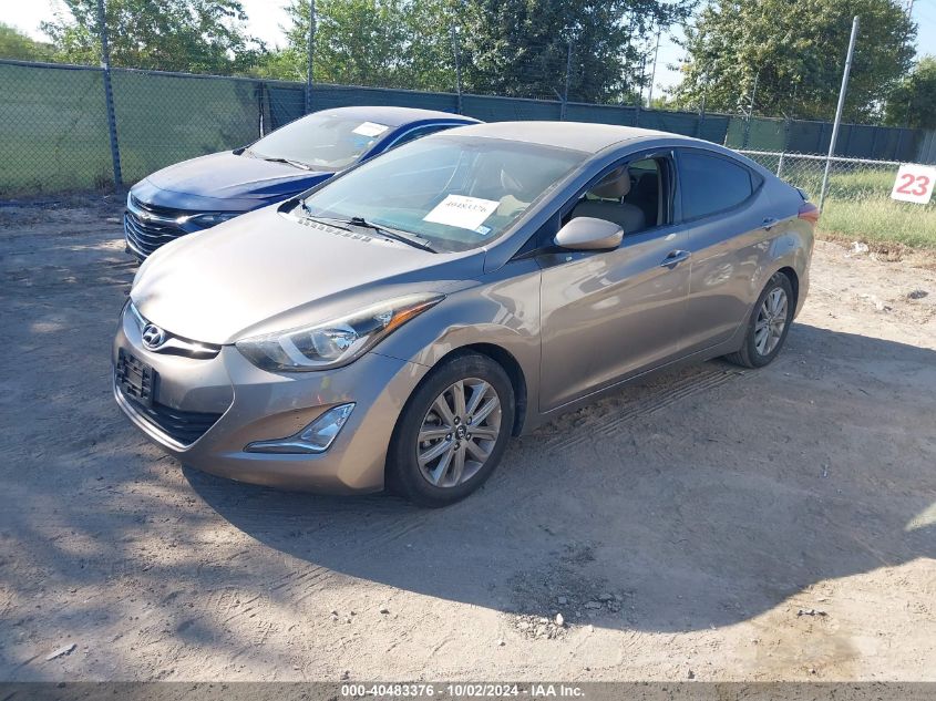 5NPDH4AE4GH762594 2016 HYUNDAI ELANTRA - Image 2