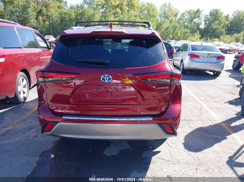 2020 Toyota Highlander Hybrid Platinum VIN: 5TDEBRCH6LS012001 Lot: 40483640