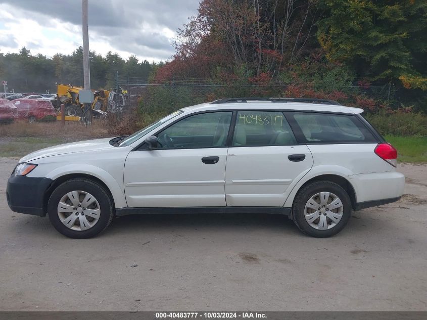 2009 Subaru Outback 2.5I VIN: 4S4BP60C396329363 Lot: 40483777