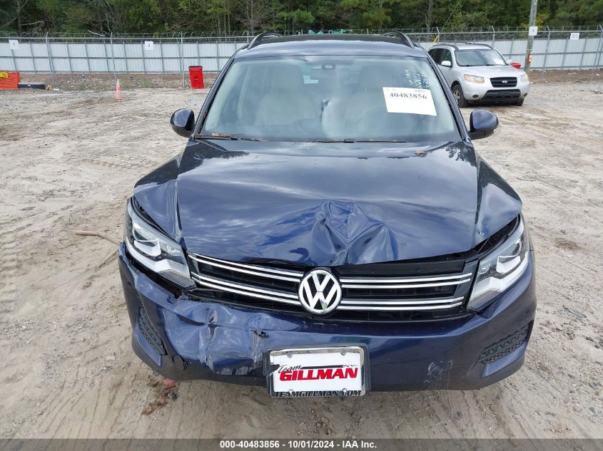 2016 Volkswagen Tiguan S VIN: WVGAV7AX6GW575409 Lot: 40483856