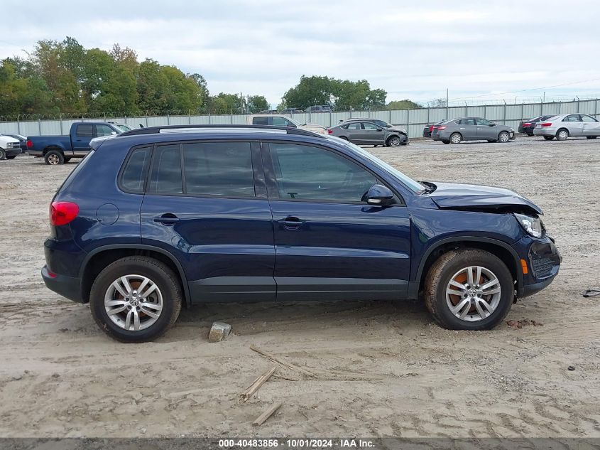 2016 Volkswagen Tiguan S VIN: WVGAV7AX6GW575409 Lot: 40483856