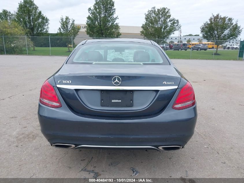 2015 Mercedes-Benz C 300 4Matic/Luxury 4Matic/Sport 4Matic VIN: 55SWF4KB5FU095596 Lot: 40484193