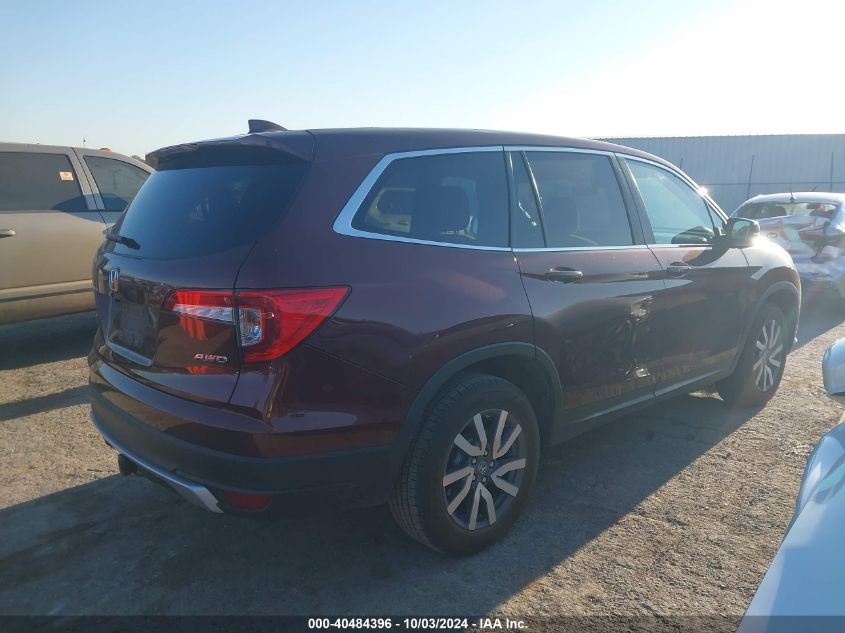 2019 Honda Pilot Ex VIN: 5FNYF6H39KB090269 Lot: 40484396