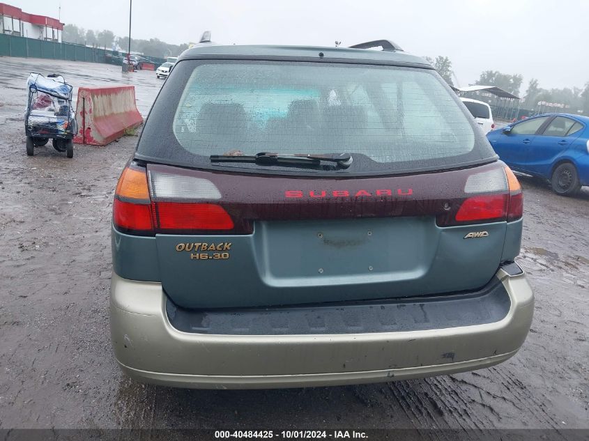 2002 Subaru Outback H6-3.0 Vdc VIN: 4S3BH896127643023 Lot: 40484425