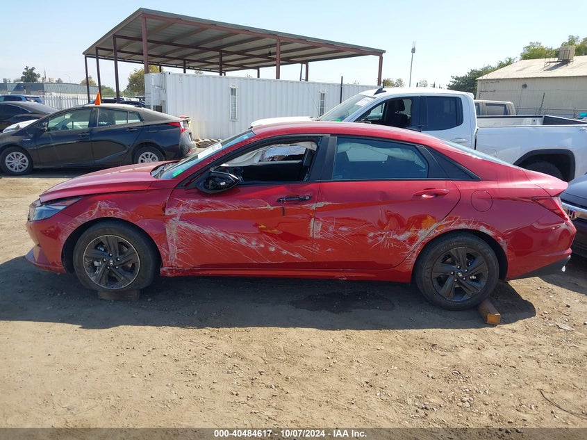 KMHLM4AJ8PU054936 2023 Hyundai Elantra Hybrid Blue