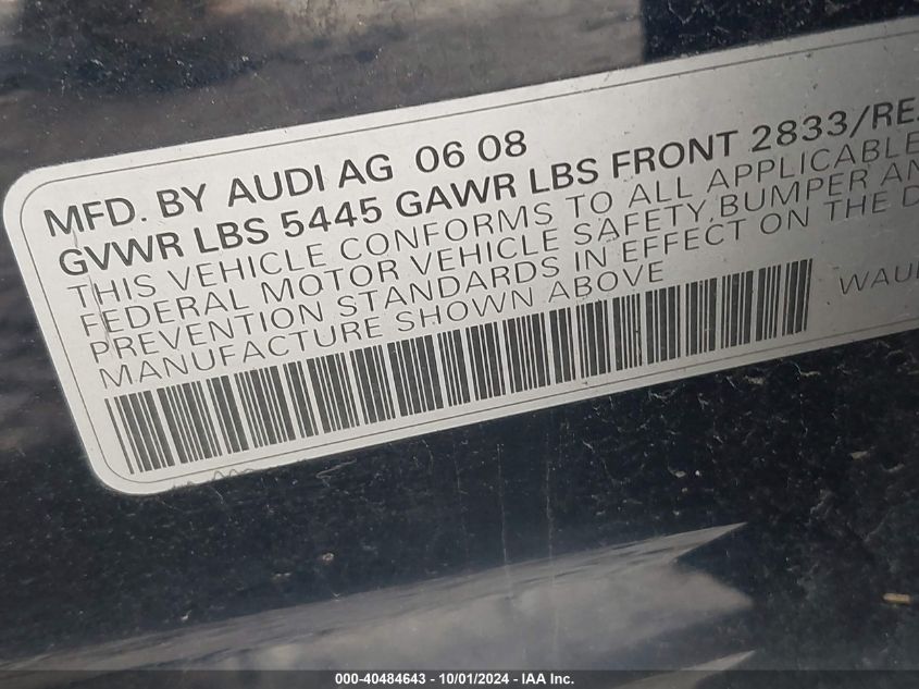 WAUDV74F98N154826 2008 Audi A6 4.2