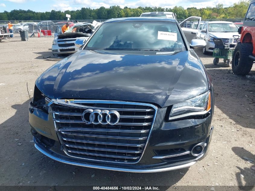 2013 Audi S8 4.0T VIN: WAUD2AFD0DN011016 Lot: 40484656