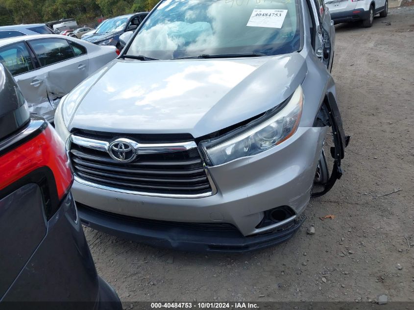 2015 Toyota Highlander Xle V6 VIN: 5TDJKRFH0FS114635 Lot: 40484753