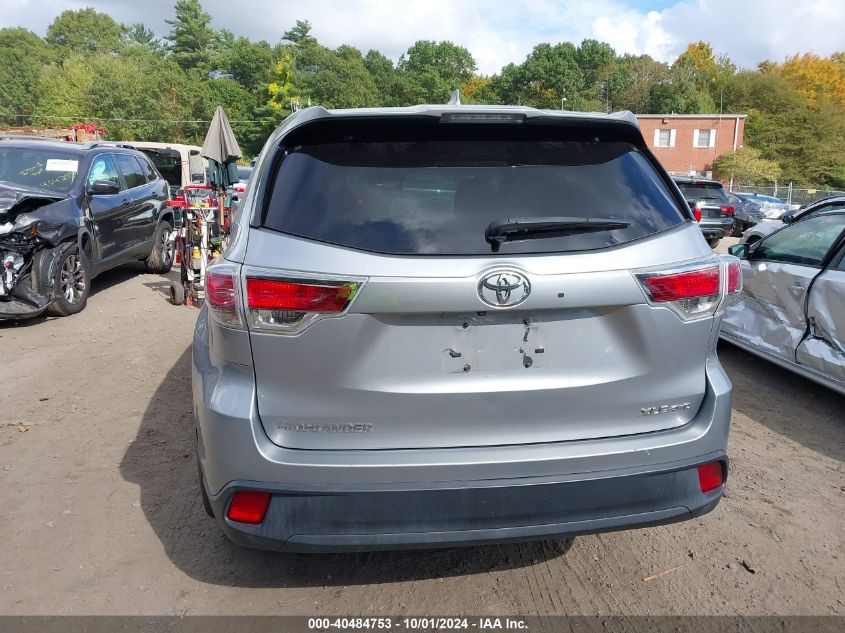 2015 Toyota Highlander Xle V6 VIN: 5TDJKRFH0FS114635 Lot: 40484753