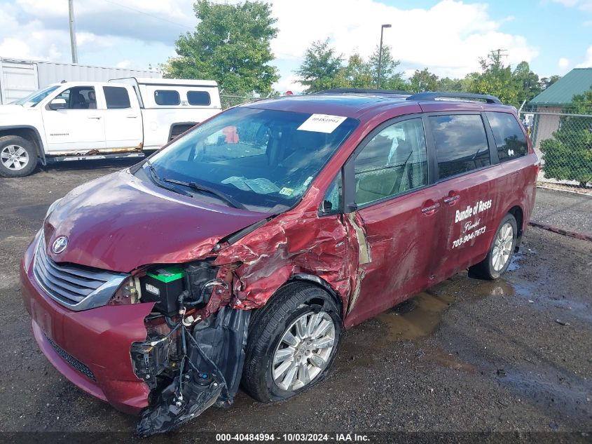 5TDDZ3DC6HS166853 2017 TOYOTA SIENNA - Image 2