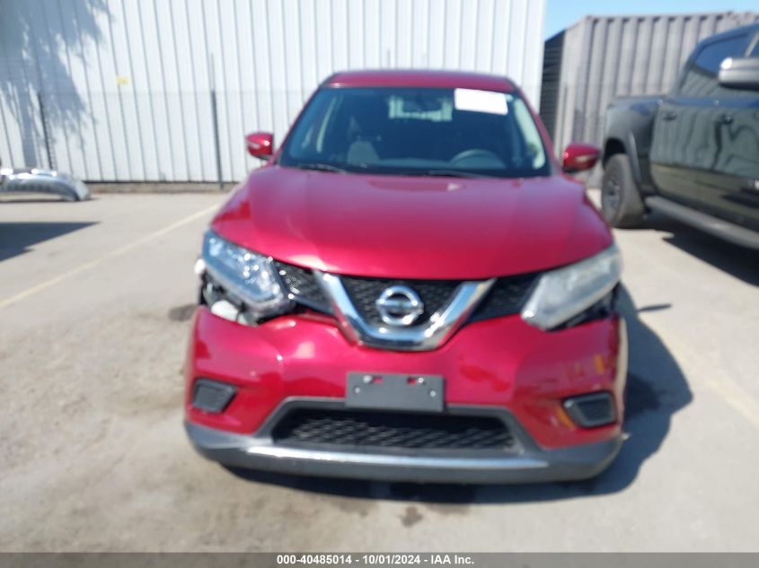 2015 Nissan Rogue S/Sl/Sv VIN: KNMAT2MT9FP586029 Lot: 40485014