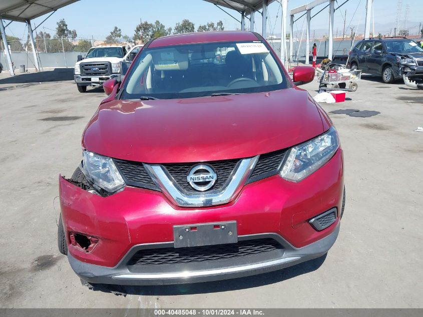 2016 Nissan Rogue S VIN: JN8AT2MT4GW026978 Lot: 40485048