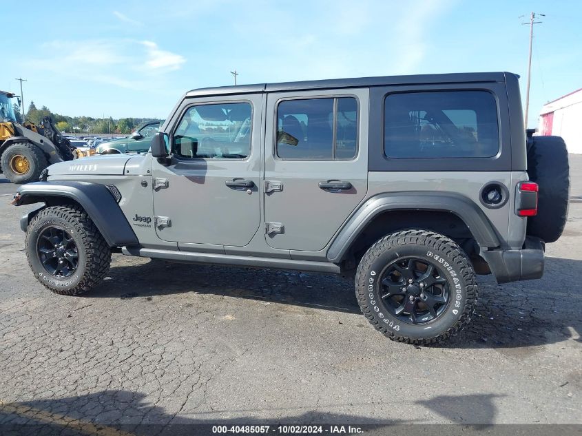 2022 Jeep Wrangler Unlimited Willys 4X4 VIN: 1C4HJXDG1NW114285 Lot: 40485057