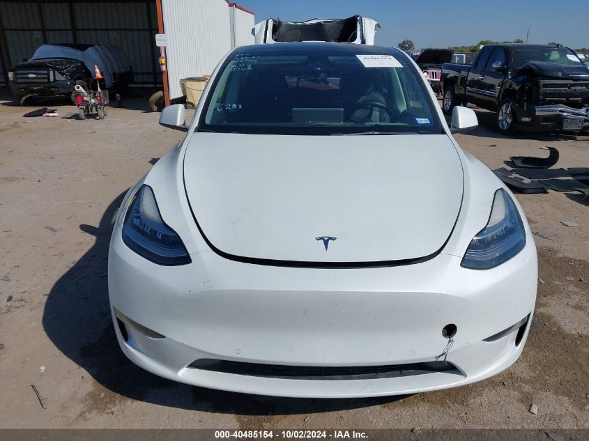 2022 Tesla Model Y Long Range Dual Motor All-Wheel Drive VIN: 7SAYGDEE6NF386283 Lot: 40485154