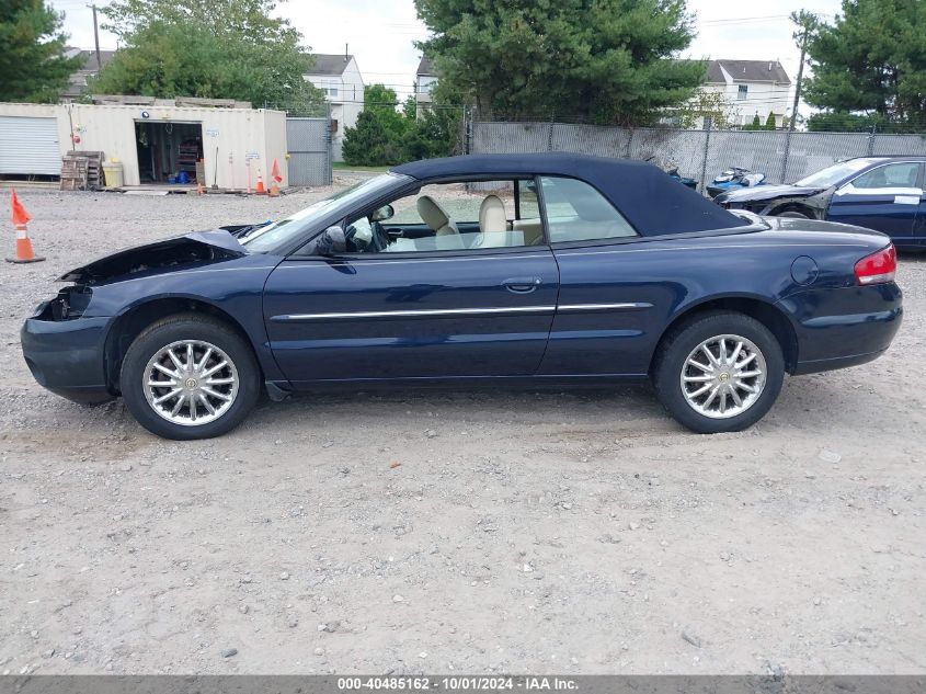 2002 Chrysler Sebring Limited VIN: 1C3EL65R32N280529 Lot: 40485162