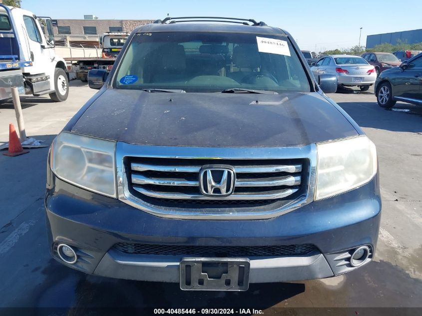 2012 Honda Pilot Ex-L VIN: 5FNYF4H50CB073688 Lot: 40485446